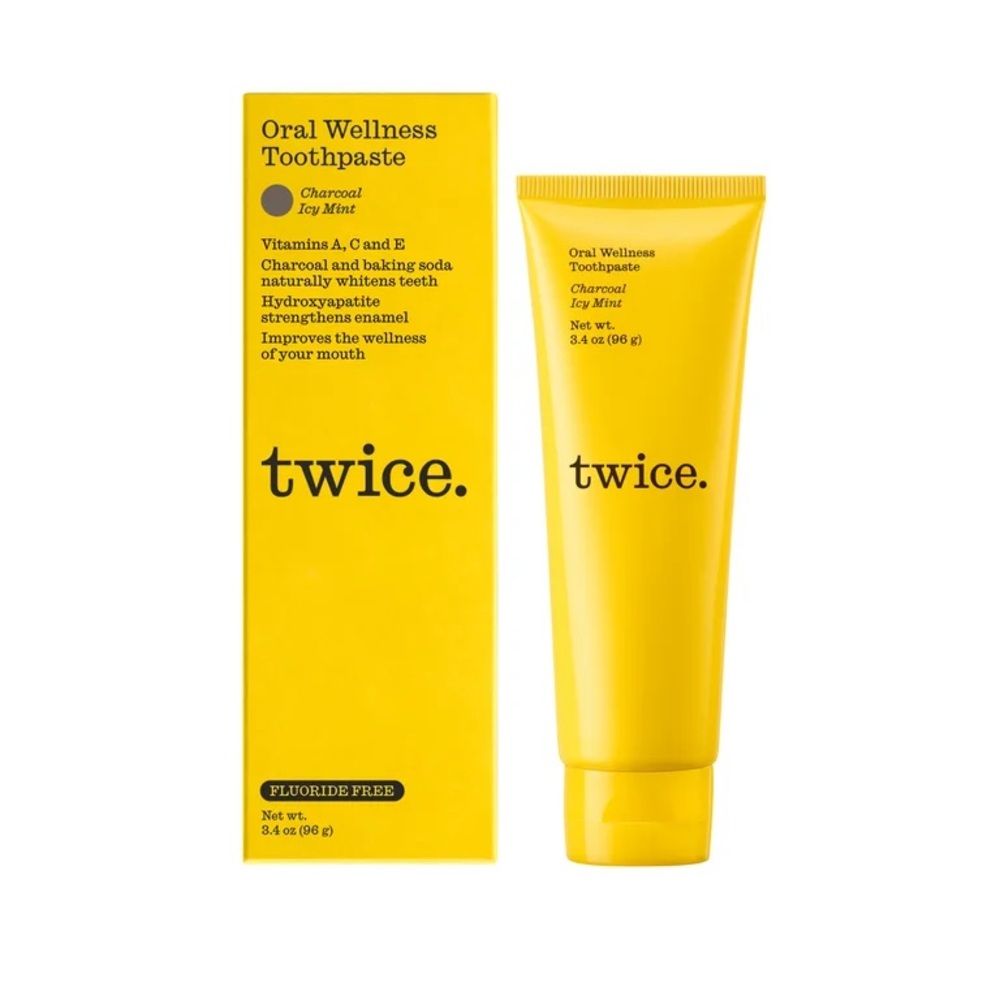 Twice Naturally Whitening Activated Charcoal/Icy Mint Fluoride-Free Toothpaste